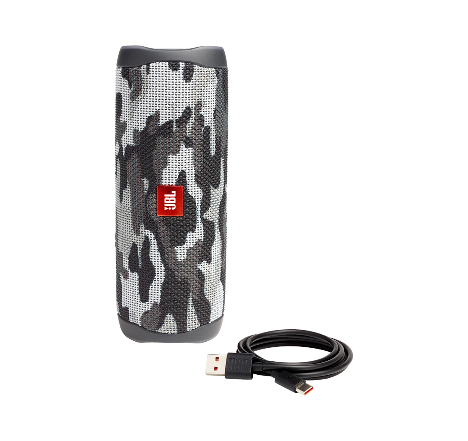 JBL Flip 5 Waterproof Portable Wireless Bluetooth Speaker Bundle with divvi! Protective Hardshell Case - Black Camo