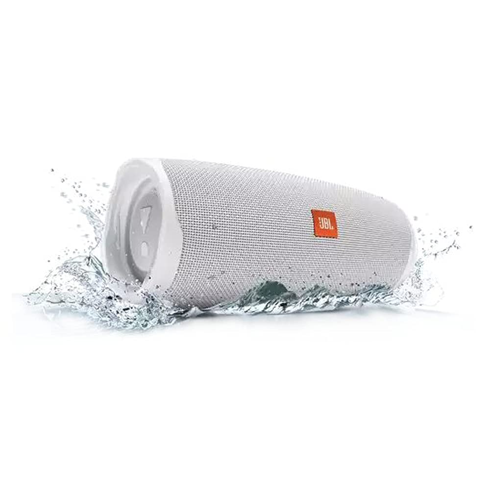 JBL Charge 4 White Bluetooth Speaker with JBL Authentic Carrying Case