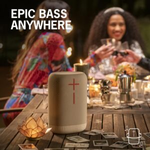 Ultimate Ears EPICBOOM, Portable Wireless Bluetooth Speaker, Big Bass and Immersive, 360-Degree Sound, Adaptive EQ, IP67 Waterproof, Floatable, 17 Hour Battery, 180 ft Range, USB C - Charcoal Black