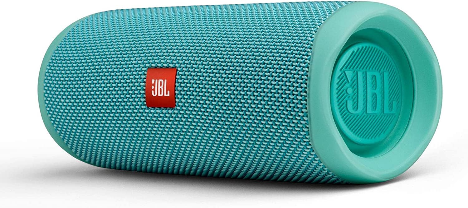 JBL Flip 5 Waterproof Portable Bluetooth Speaker for Travel, Outdoor and Home - Wireless Stereo-Pairing - includes Microfiber Cleaning Cloth - Teal