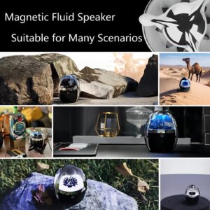 INTERYI Ferrofluid Speaker - Music Comes to Life with Dancing Ferrofluid, Bluetooth 5.0 Wireless Speaker, and 4-Color Customizable Lights