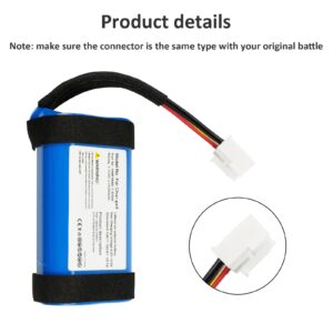 MULS ID998 1INR19/66-3 37.74Wh Battery Replacement for J B L Charge 4 Charge 4J JBLCHARGE4BLUAM Charge 4BLK with Tools SUN-INTE-118 IAA011NA IY1068 10200mAh 3.7V