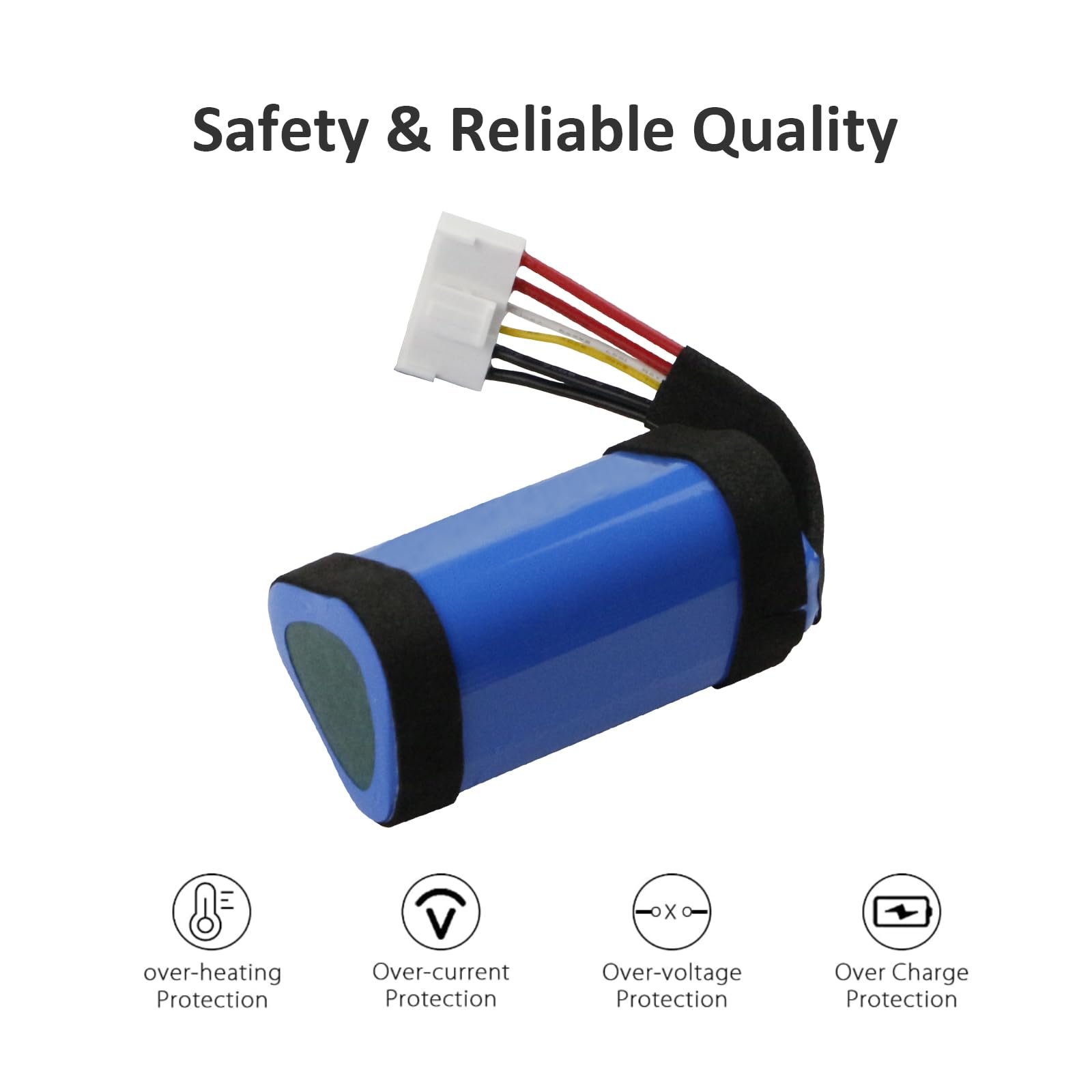 MULS ID998 1INR19/66-3 37.74Wh Battery Replacement for J B L Charge 4 Charge 4J JBLCHARGE4BLUAM Charge 4BLK with Tools SUN-INTE-118 IAA011NA IY1068 10200mAh 3.7V