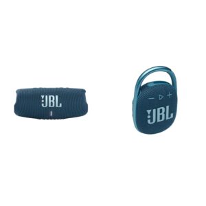 jbl charge 5 clip 4 bundle - portable bluetooth speakers with powerful sound and rugged design