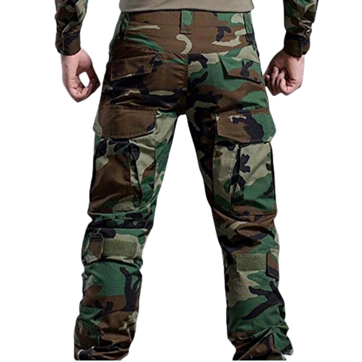 H World Shopping Military Army Tactical Airsoft Paintball Shooting Pants Combat Men Pants with Knee Pads WL (L)