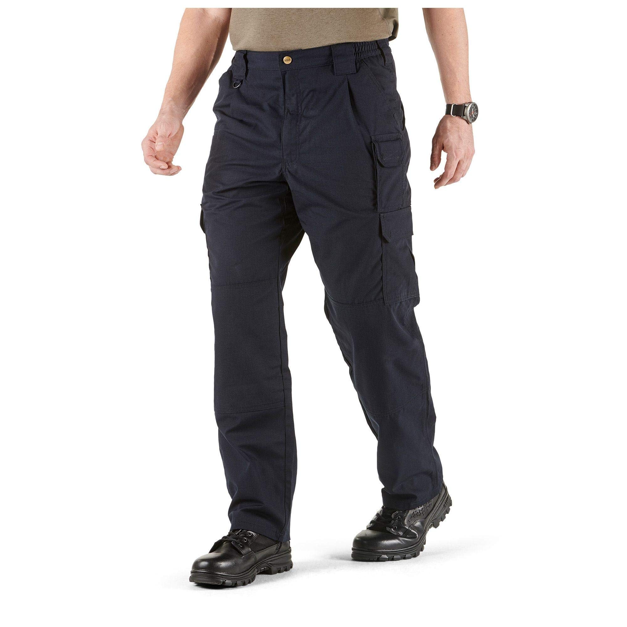 5.11 Tactical Men's Taclite Pro Lightweight Performance Pants, Cargo Pockets, Action Waistband, Dark Navy, 36W x 32L, Style 74273