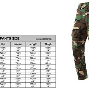 HARGLESMAN G3 Combat Pants Military Clothes Suits Black Camo with Knee Pads for Men Tactical Bottom Trousers for Work Training Hunting Airsoft Paintball Uniform Sets Apparel Gear Black Camo M