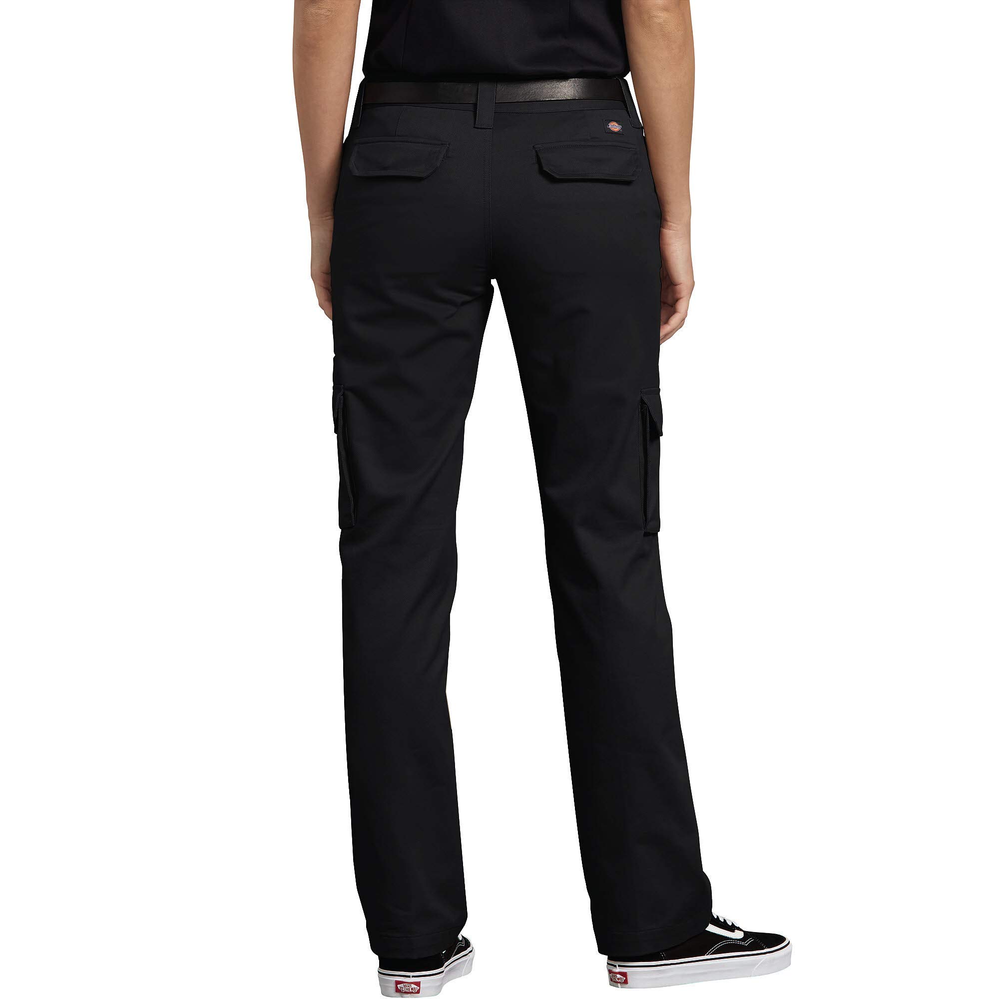 Dickies Women's Relaxed Fit Cargo Pants, Black, 12