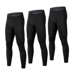 ss color fish 3 pack men compression pants athletic baselayer workout legging running tights for men
