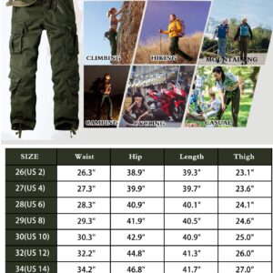 XNMAYA Cargo Pants for Women, Military Army Camo Combat Trousers,Work Camping Hiking Casual Pants with Pockets