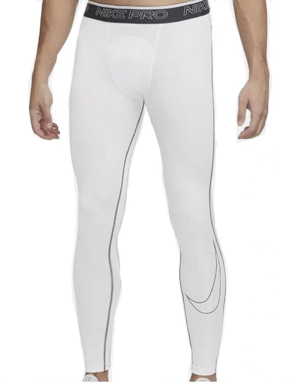 Nike Pro Dri-FIT Men's Tights(White/Black, Medium)