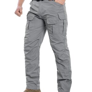 NAVEKULL Men's Outdoor Tactical Pants Rip Stop Lightweight Waterproof Military Combat Cargo Work Hiking Pants