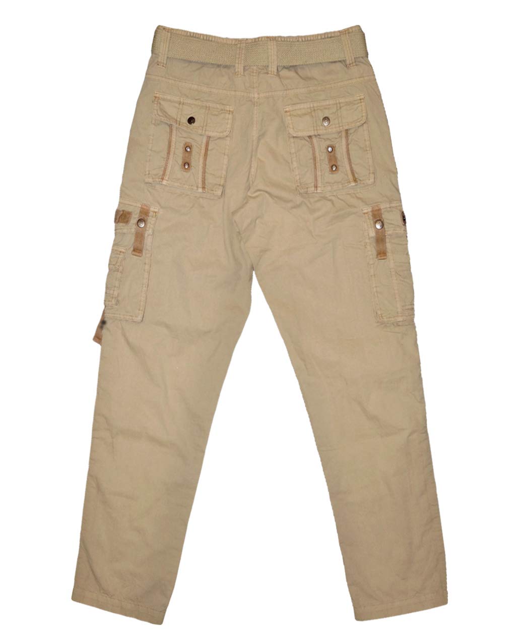 ETHANOL Men's Relaxed Cargo Pants with 6 Big Pockets Casual Work Combat Trousers APLC44098 KHK 38