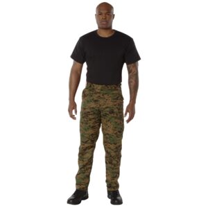 Rothco 8675 ULTRA FORCETM BDU PANT - WOODLAND DIGITAL, Large-Regular (35-39" W X 29 1/2-32 1/2" L)