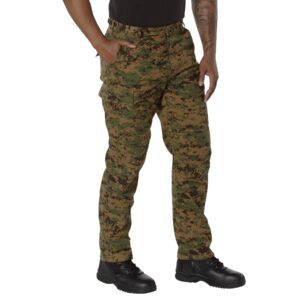 Rothco 8675 ULTRA FORCETM BDU PANT - WOODLAND DIGITAL, Large-Regular (35-39" W X 29 1/2-32 1/2" L)