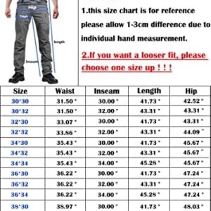 Susclude Men's Tactical Pants Stretch, 9 Pockets Rip Stop Lightweight Cargo Work Military Trousers Outdoor Hiking Plus Size Pants Black 40Wx32L