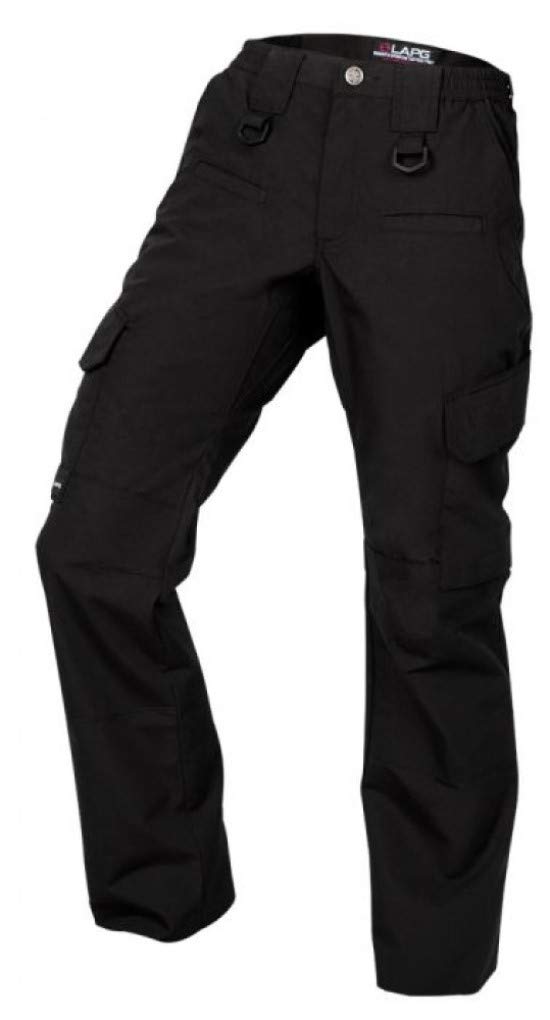 LA Police Gear Women's Operator Tactical Pant, Elastic Waistband Uniform Cargo Pants for Women, Ladies' Durable Work Pants - Black - 6 - Regular