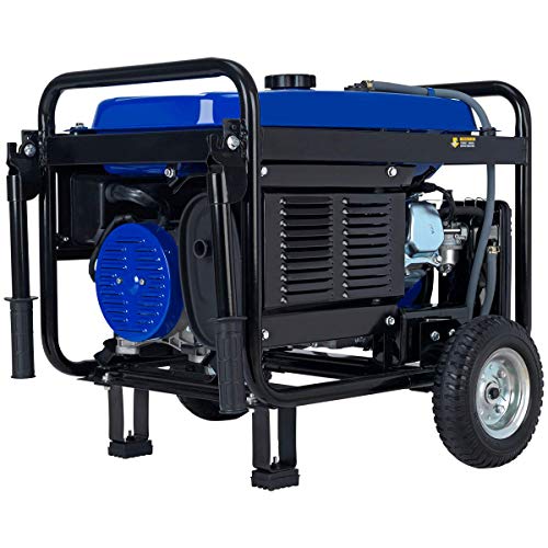 DuroMax XP4400EH Dual Fuel Portable Generator-4400 Watt Gas or Propane Powered Electric Start-Camping & RV Ready, 50 State Approved, Blue and Black