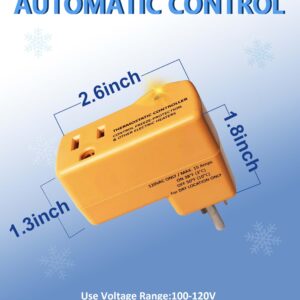 MAXKOSKO 2PCS Freeze Thermostatically Controlled Outlet，Automatically Turn On below 38°F and Off Over 50°F