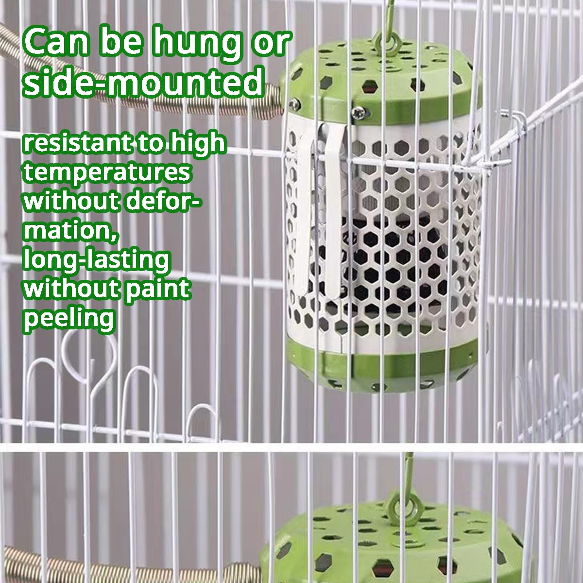 MANON ROSA Bird Cage Heater for Parakeets Chickens Parrots - Thermostatic Socket, No-Light Lamp with 2 Ceramic Bulbs (E27 110V) - Small Pet Winter Warming Equipment(50W&100W)