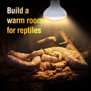 Leoterra 50w Reptile Incandescent Basking Bulb UVA Heat Lamp Bulbs (Pack of 2) for Reptile Terrariums,Bearded Dargon,Lizard,Snakes Use.Easy to Install Incandescent Basking light Bulbs