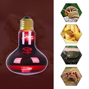 Infrared Heat lamp Basking Spot Light Bulb，LEDESIGN 75 Watt Red Heat Lamp Bulbs for Reptiles and Amphibian Use, 2 Packs (Red)