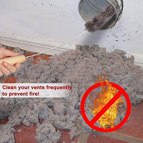 2 Pack Dryer Vent Cleaner Kit Dryer Lint Brush Vent Trap Cleaner Long Flexible