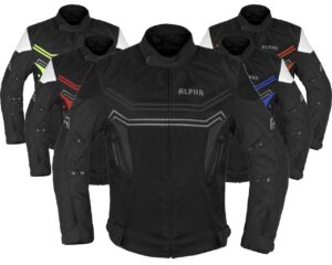 motorcycle jacket for men enduro dualsport riding high visibility dirtbike ce armor waterproof all season (black, medium)