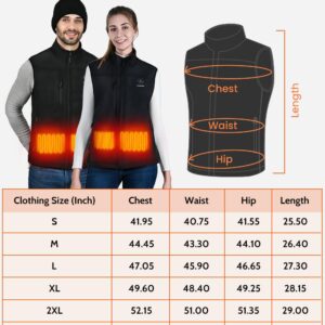 FUNPRO Heated Vest for Men Women, Windproof Electric Heating Vest, Softshell Sleeveless Sports Jacket, Battery Not Included