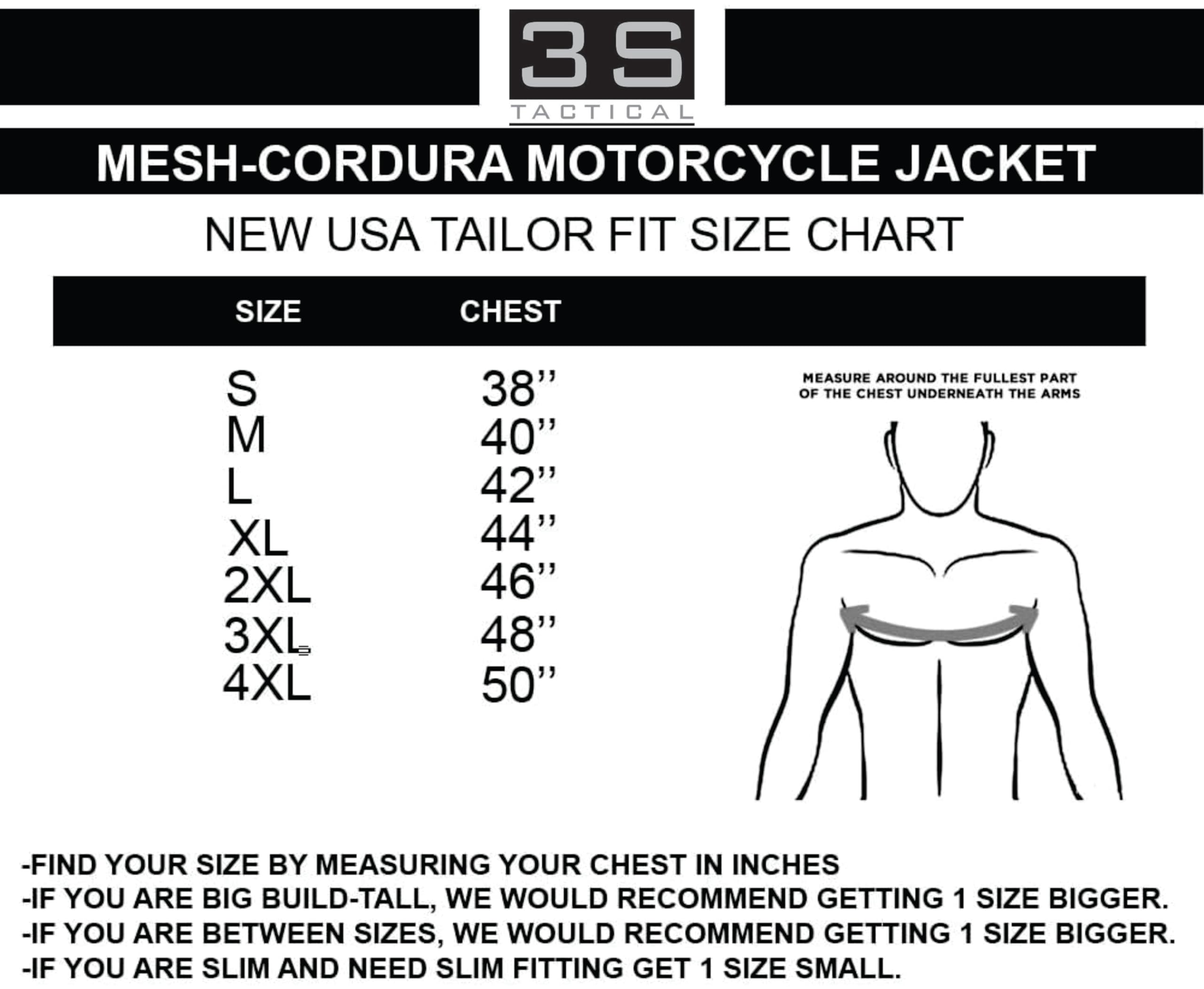 3S HIGH-PERFORMANCE MESH MOTORCYCLE JACKET- BREATHABLE, CE ARMORED FOR BIKER, RIDING PROTECTION...BLACK, 2-XL