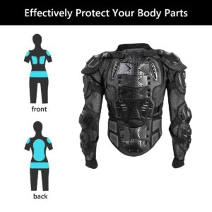 Motorcycle Protective Jacket Full Body Armor Dirt Bike Gear ATV Safety Motocross Protector Bike Body Armors Cycling Biking Riding Protector for Mountain Bike MTB KTM Off-Road Skiing Skating Men Women