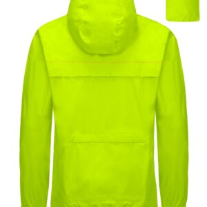 Little Donkey Andy Men's Cycling Stretch Rain Jacket with Hood, Windproof and Waterproof, Ultralight Golf Windbreaker,Packable Size XL