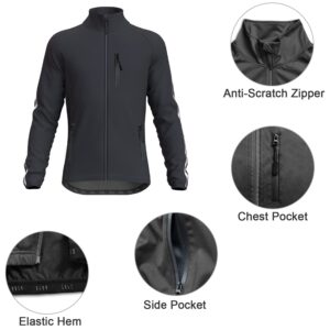 Wulibike Cycling Jackets for Men, Reflective Running Jacket Men Winter Cycling Clothing