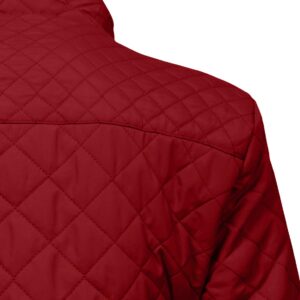 NE PEOPLE Womens Lightweight Quilted Zip Jacket, NEWJ22-BURGUNDY, Small