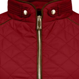 NE PEOPLE Womens Lightweight Quilted Zip Jacket, NEWJ22-BURGUNDY, Small