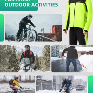 ROCKBROS Cycling Jackets for Men Winter Bike Jackets Thermal Windproof Jacket Cold Weather Cycling Hiking