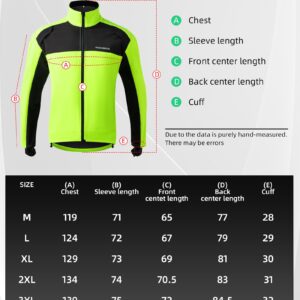 ROCKBROS Cycling Jackets for Men Winter Bike Jackets Thermal Windproof Jacket Cold Weather Cycling Hiking