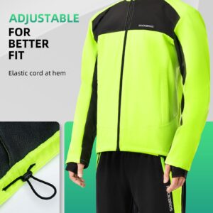 ROCKBROS Cycling Jackets for Men Winter Bike Jackets Thermal Windproof Jacket Cold Weather Cycling Hiking