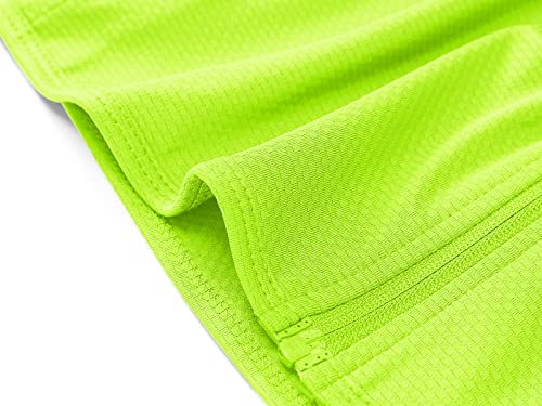 MAGCOMSEN Women's Lightweight Workout Jackets UV Protection Jacket Long Sleeve Shirts Running Fishing Hiking Shirts Fluorescent Yellow XL