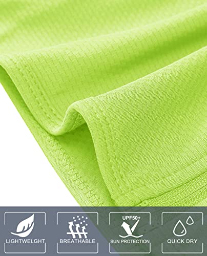 MAGCOMSEN Women's Lightweight Workout Jackets UV Protection Jacket Long Sleeve Shirts Running Fishing Hiking Shirts Fluorescent Yellow XL