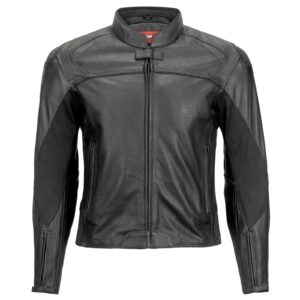 noru men's maruchi armored cowhide leather sport riding jacket with removable quilted vest liner