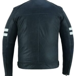 A&H Apparel Mens Top Grain Cowhide Biker Light weight Motorcycle Real Leather Jacket (as1, alpha, s, regular, regular)