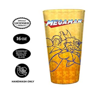 JUST FUNKY Capcorm Game Mega Man and Zero Pint Glass - Novelty Drinking Glasses Kids Gifts Toys, (16 OZ)