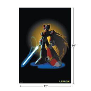 Mega Man Zero Blade Video Game Video Gamer Classic Retro Vintage 90s Gaming MegaMan Capcom Legacy Collection Megaman 11 Mega Man X Dr Wily Cool Wall Art Print Poster 12x18