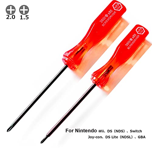 SKZIRI 5in1 Triwing Screwdriver Set Y1.5 2.5 3.0 3 point Screwdriver and Phillips PH00 PH000 Screwdriver Repair Tool Kit for Switch Lite Joycon Wii DS Lite DSi 3D S GBA SP NDS