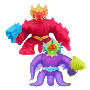 Heroes of Goo Jit Zu Galaxy Hero 2 Pack. Blazagon and Orbitox with All New Water Blasters.