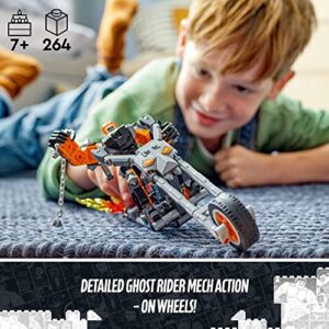 LEGO Marvel Ghost Rider Mech & Bike 76245, Buildable Motorbike Toy with Movable Action Figure, Super Hero Building Set, Gift for Kids, Boys and Girls 7 plus Years Old