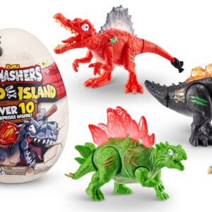 Smashers Dino Island Mini Egg T-Rex by ZURU Prehistoric Discovery Toy with 10 Surprises, Dinosaur Toys, Slime, Sand and More Age 5+