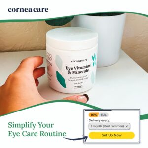 CorneaCare Eye Vitamins and Minerals - Multivitamin | Eye Vitamins for Vision | Eye Health Vitamins | Dry Eye Supplements | Eye Health Supplements | Vision Vitamins for Eyes | 60 Tablets