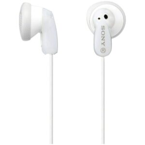 sony in-ear earbud headphones with remote and deep bass, blue, mdr-e9lp